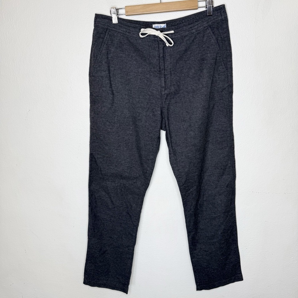 Seawool Wellen Easy Chino Pants Gray Huckberry Pockets Drawstring Men's Large